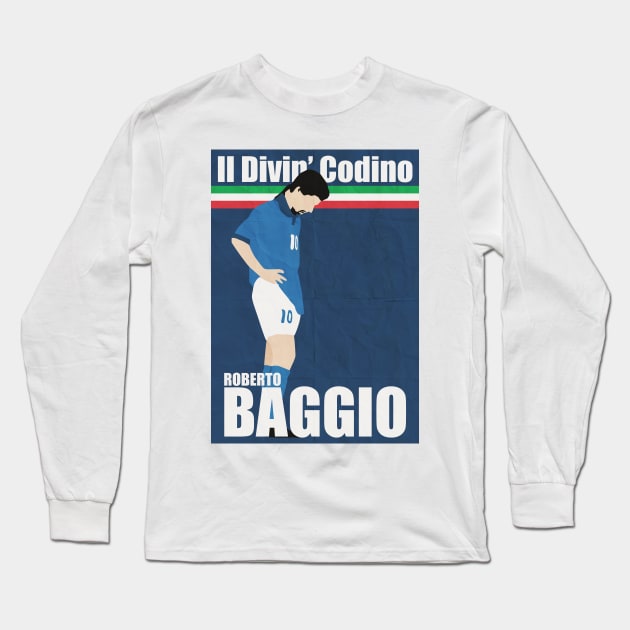 Roberto Baggio Long Sleeve T-Shirt by johnsalonika84